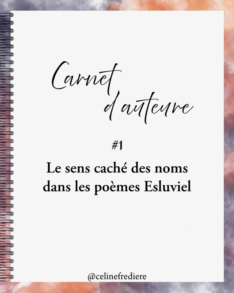 Carnet d'auteure - Les poèmes d'Esluviel